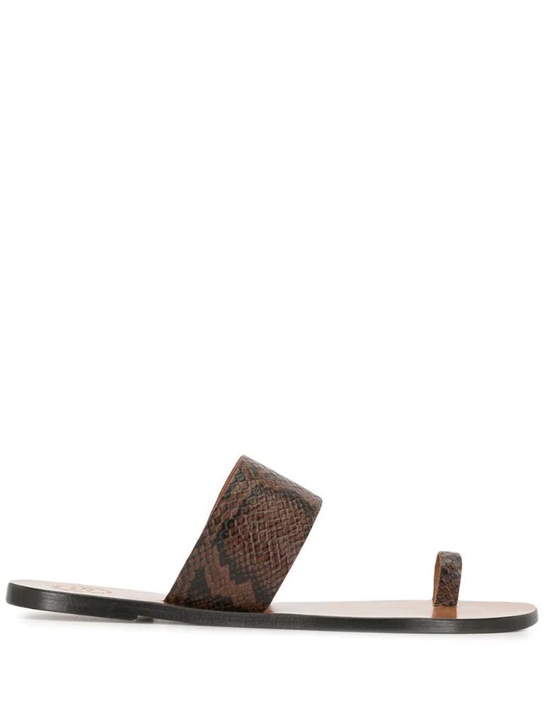 toe-strap leather sandals
