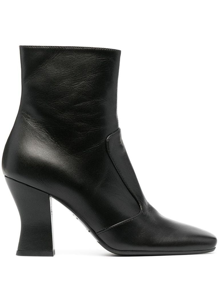 pointed-square toe boots