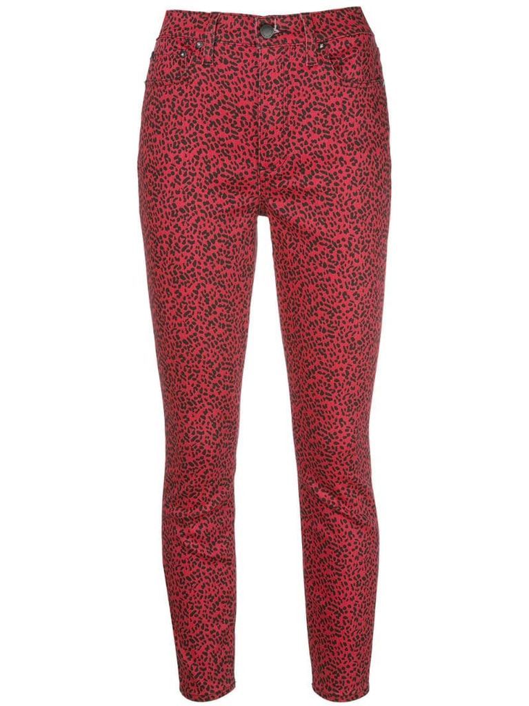 leopard skinny trousers