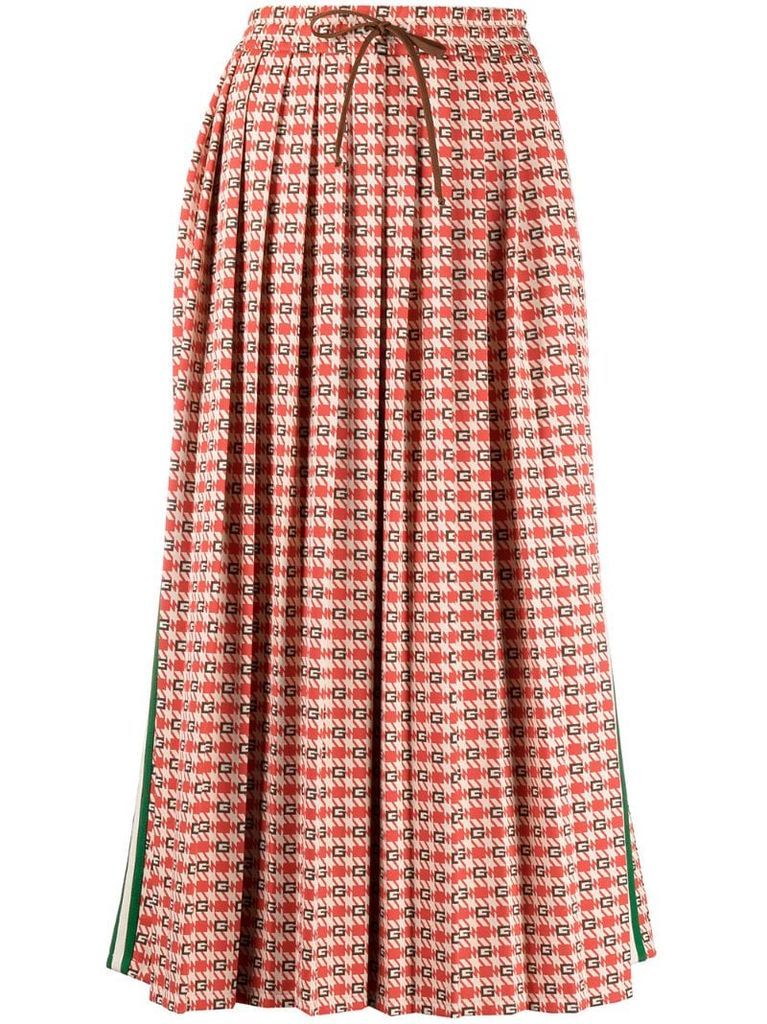 G geometric-jacquard skirt