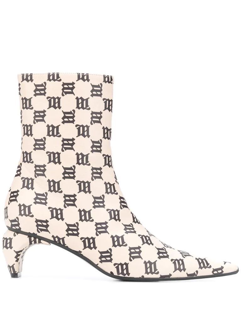 monogram ankle boots