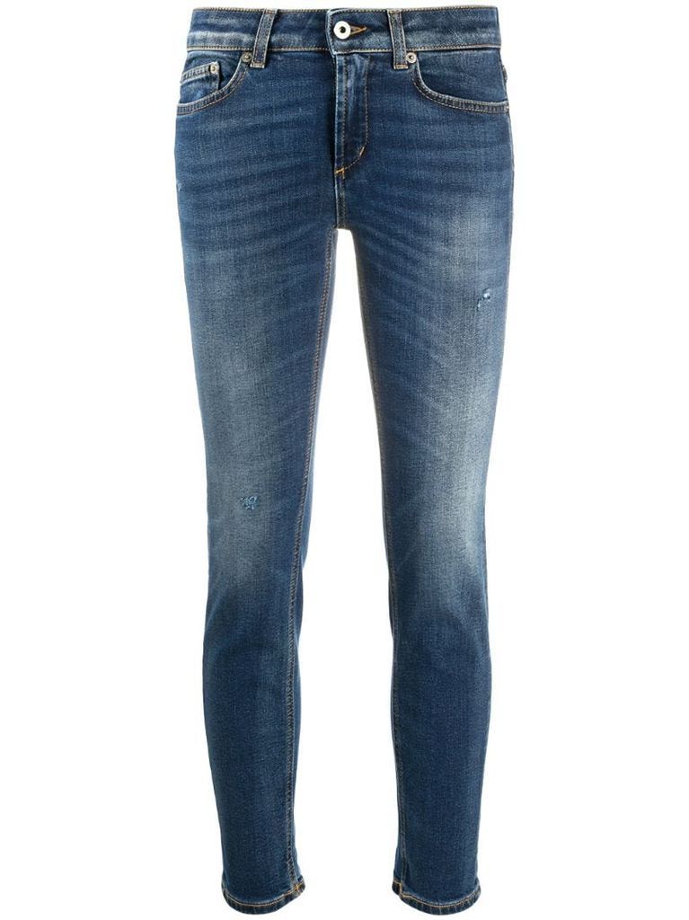 slim-fit cropped jeans