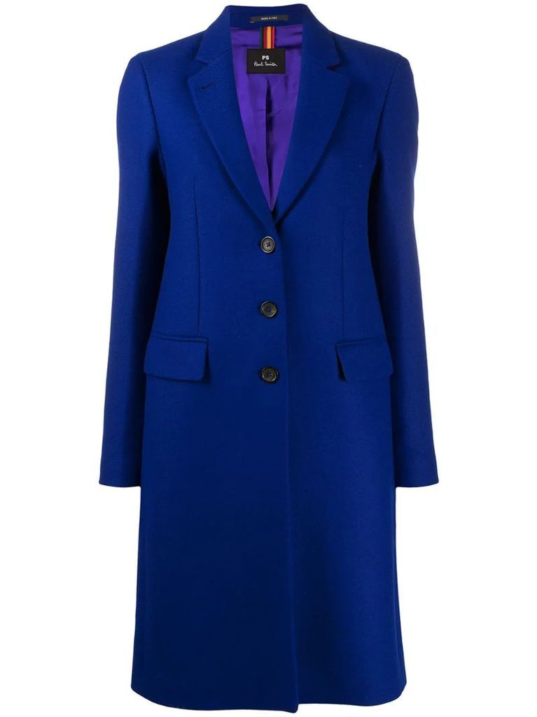 Epsom three-button coat