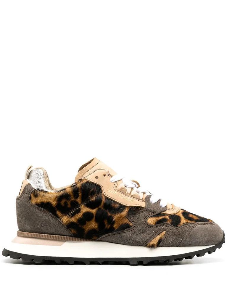 Crafts running leopard-print sneakers