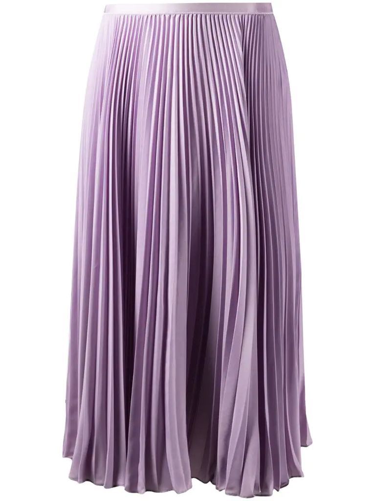 pleated knee-length skirt