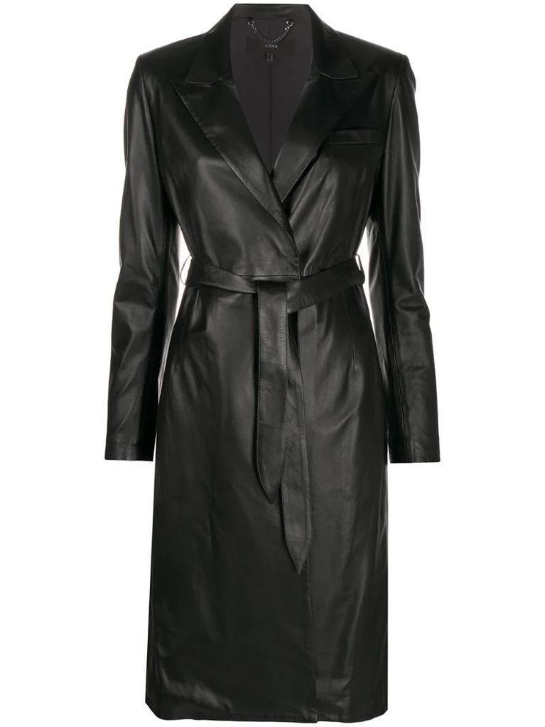 leather coat dress