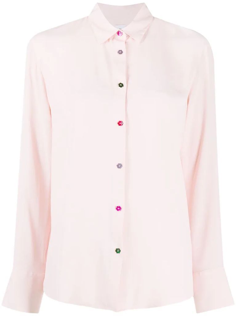 tailored contrasting cuff shirt