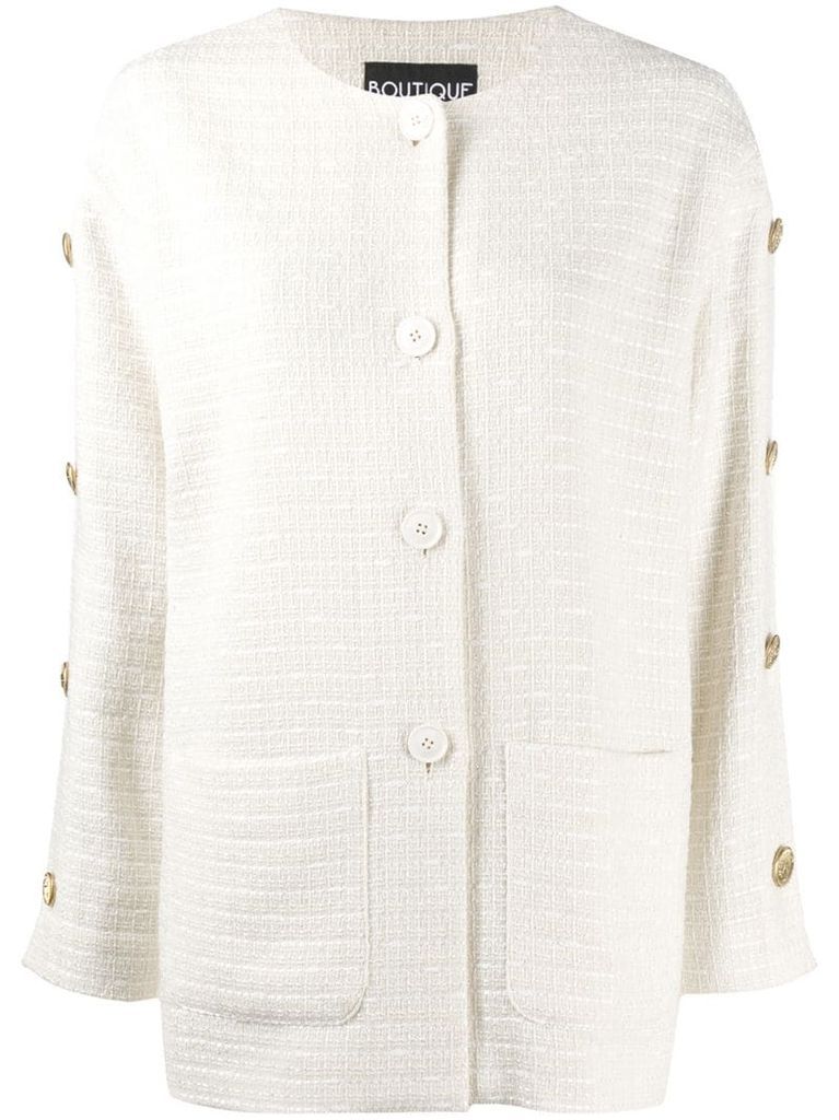 button-detail relaxed cardigan