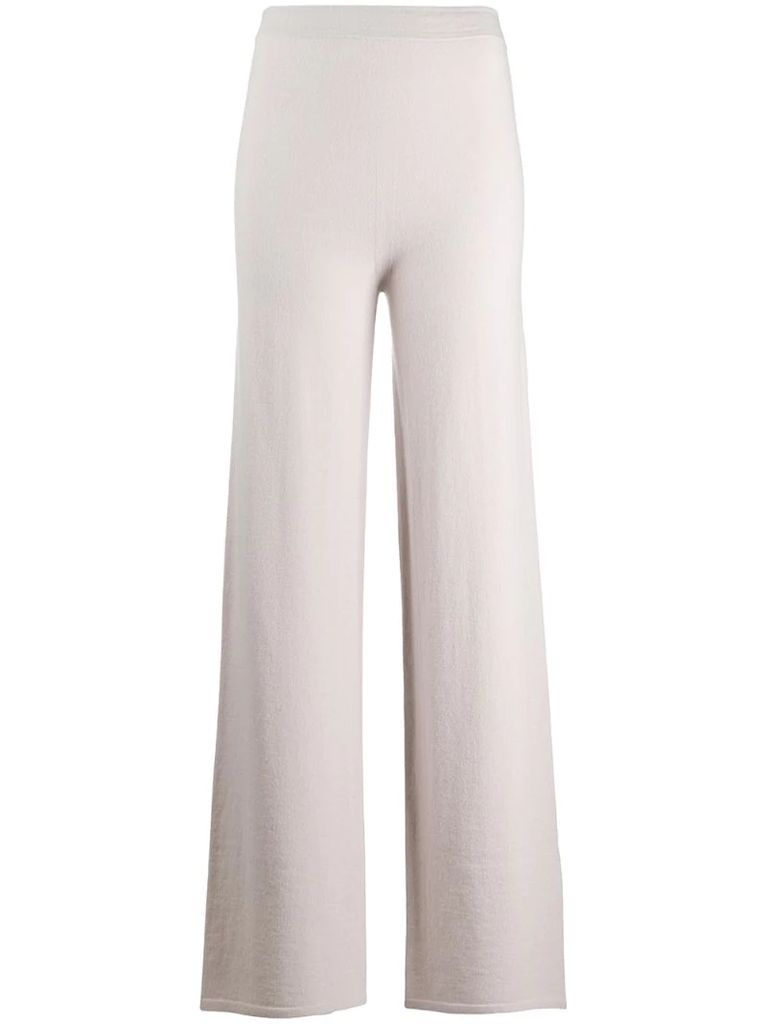 cashmere-blend knitted trousers