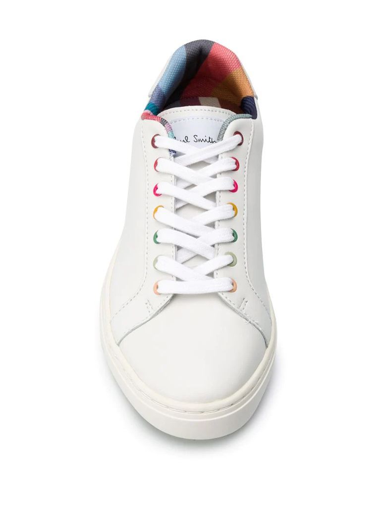 stripe lined lace-up sneakers
