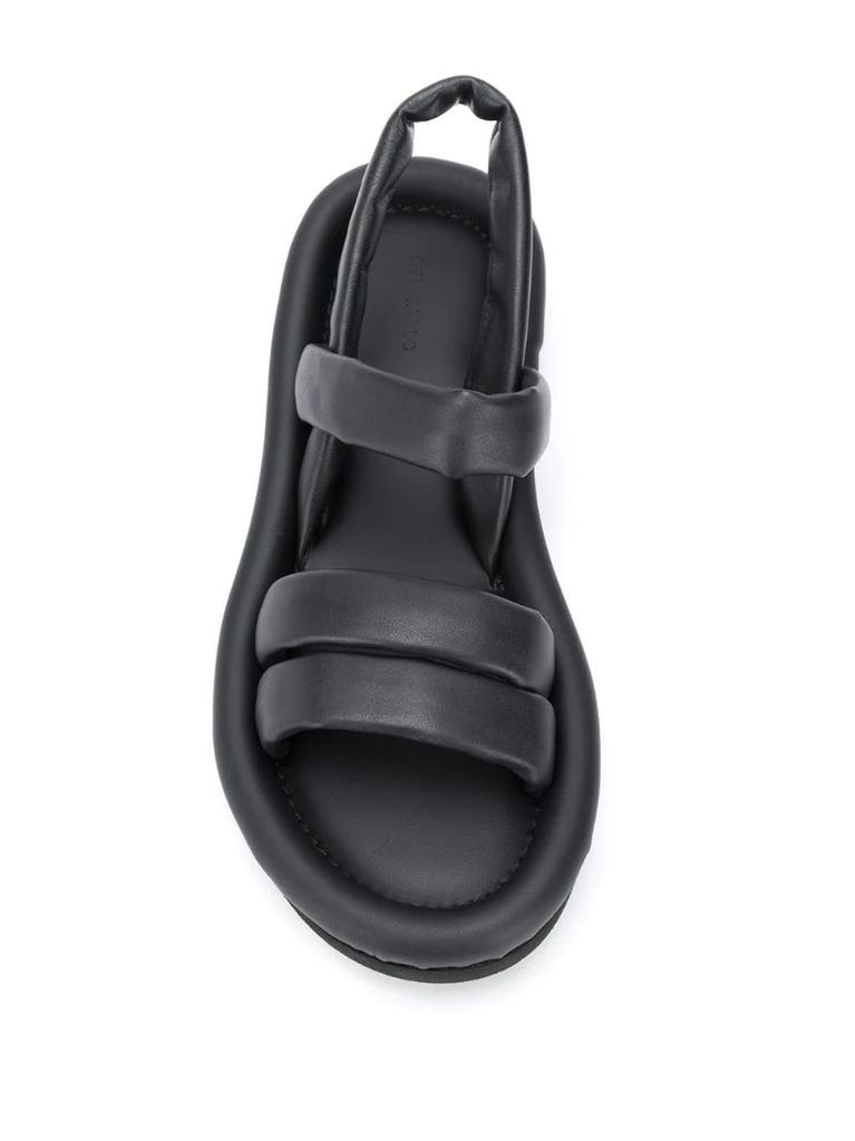 padded leather sandals
