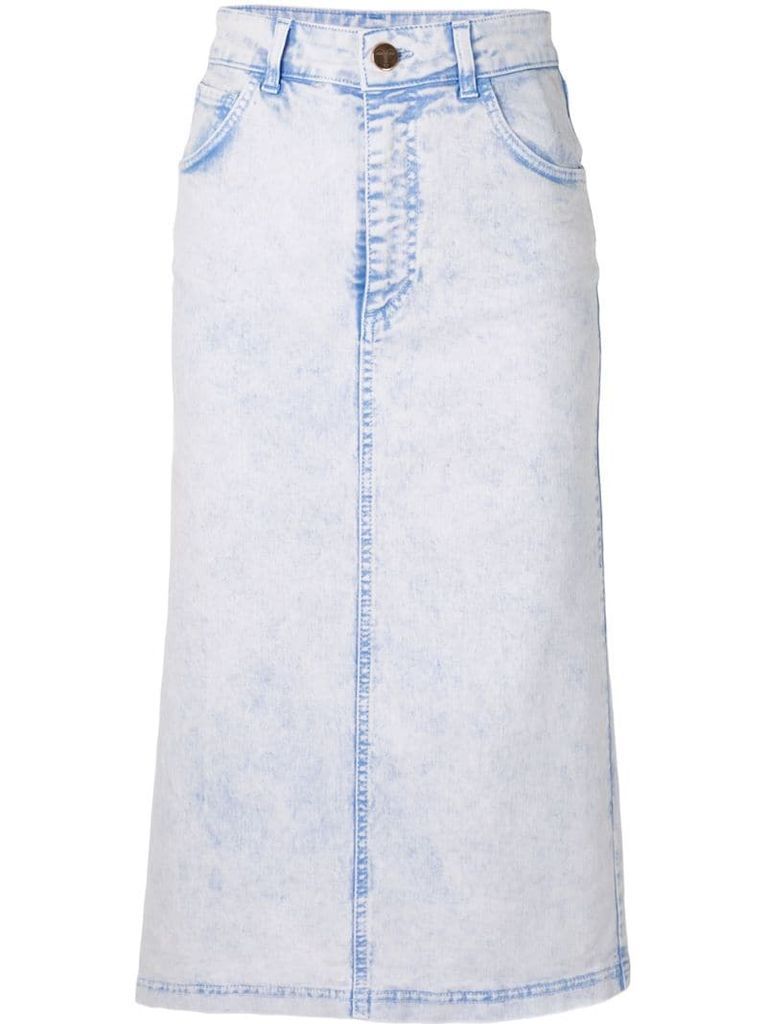 straight denim skirt