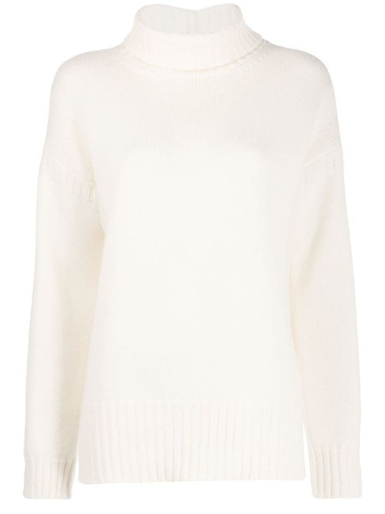 Guernsey-knit roll-neck sweater