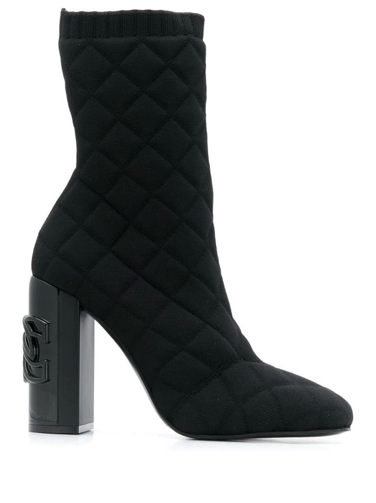 quilted ankle boots