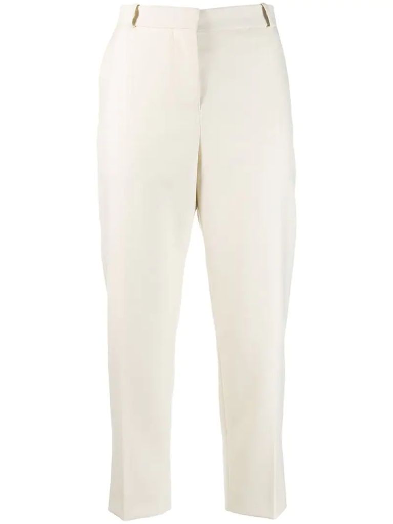 cropped tapered trousers