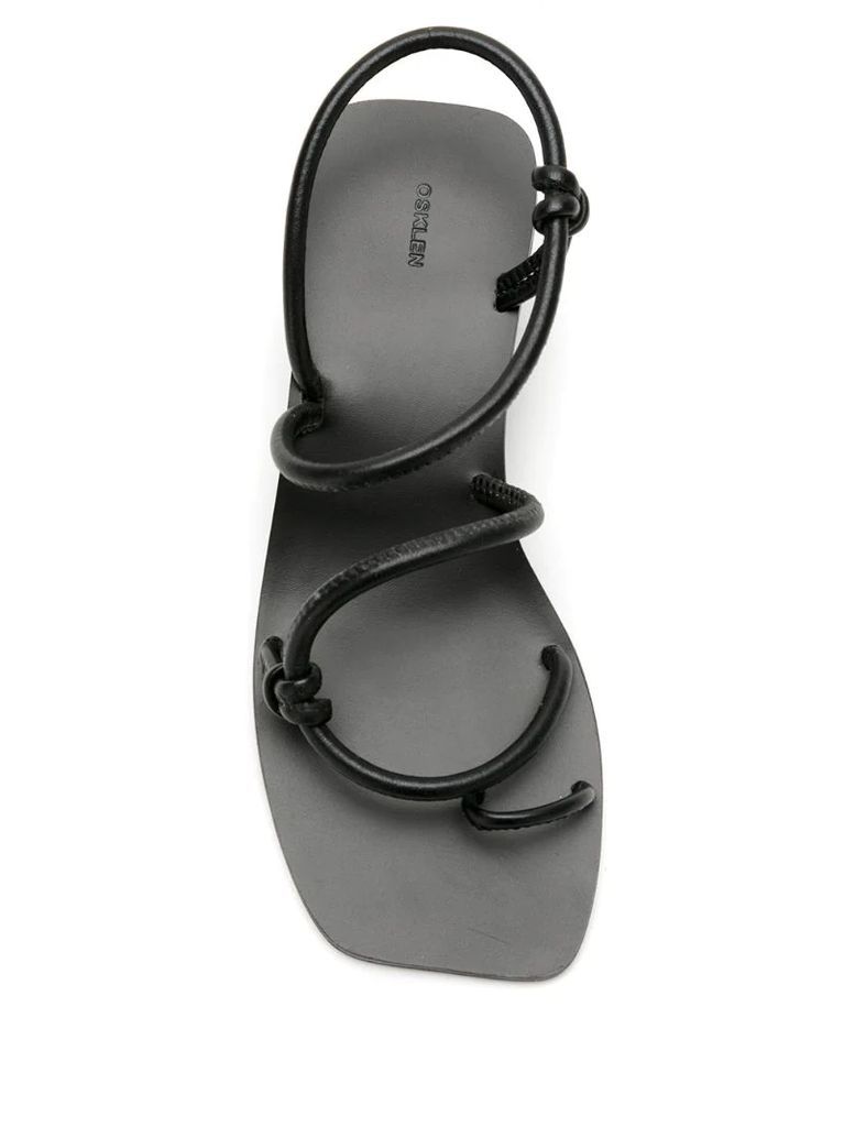 Mid Rolete leather sandals