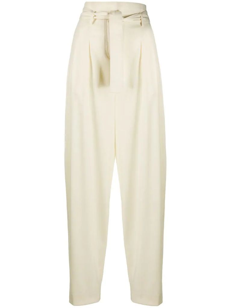 loose fit tapered trousers