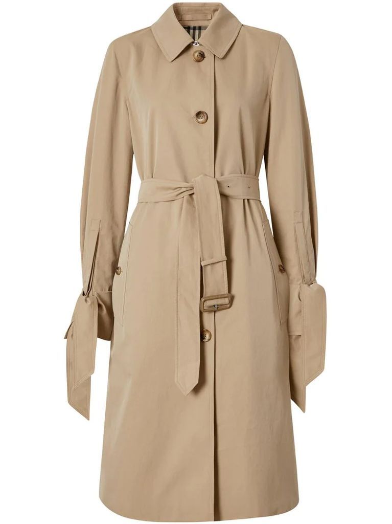 Tropical gabardine car coat