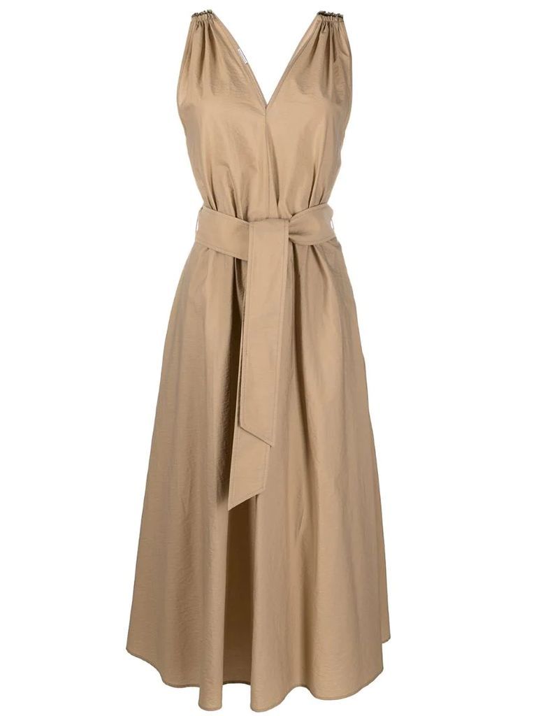 belted maxi dress