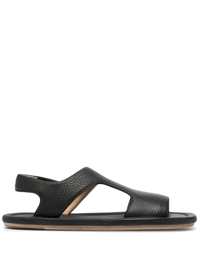 slingback cut-out leather sandals