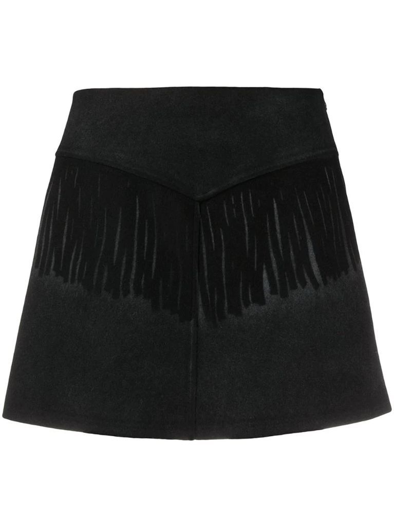 fringe detail mini skirt