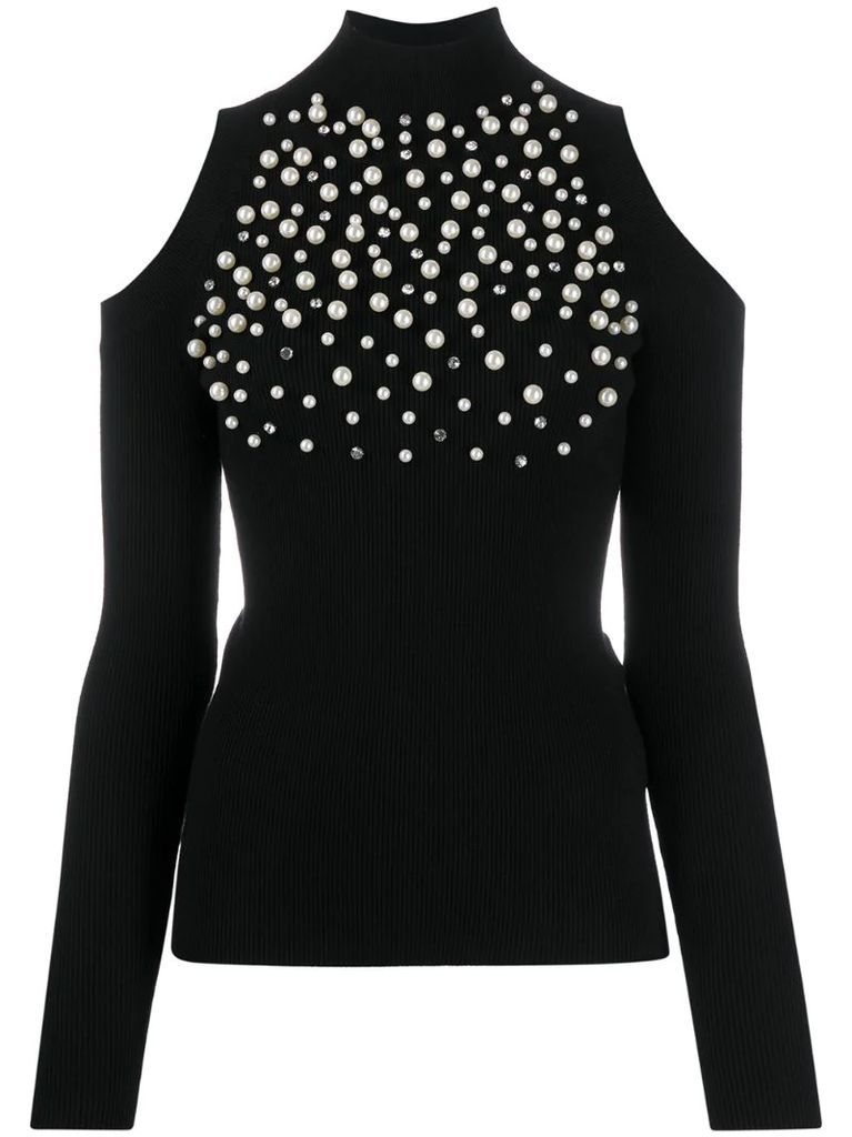 studded cut-out jumper