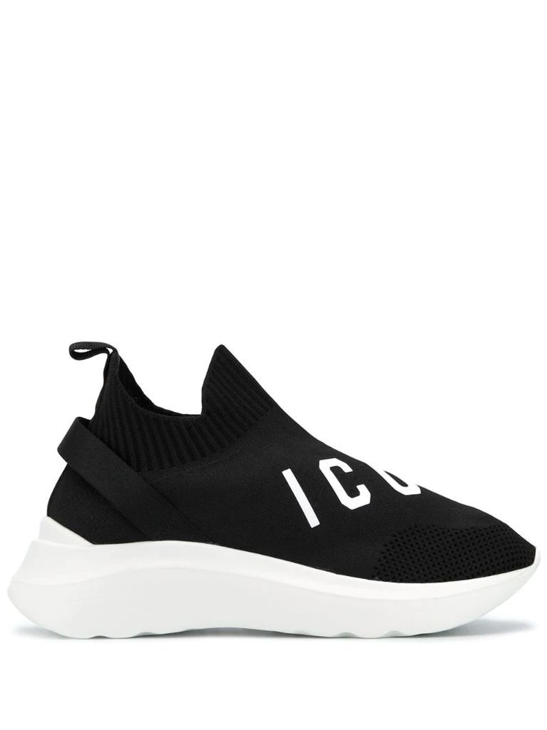 Icon logo print sneakers