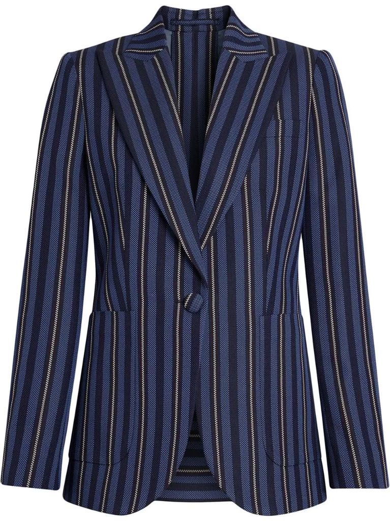 Collegiate Stripe Wool Blend Blazer