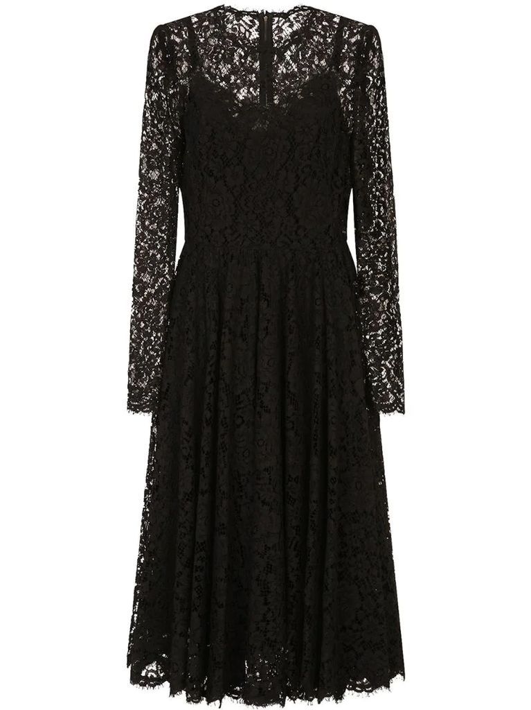 lace long-sleeved dress