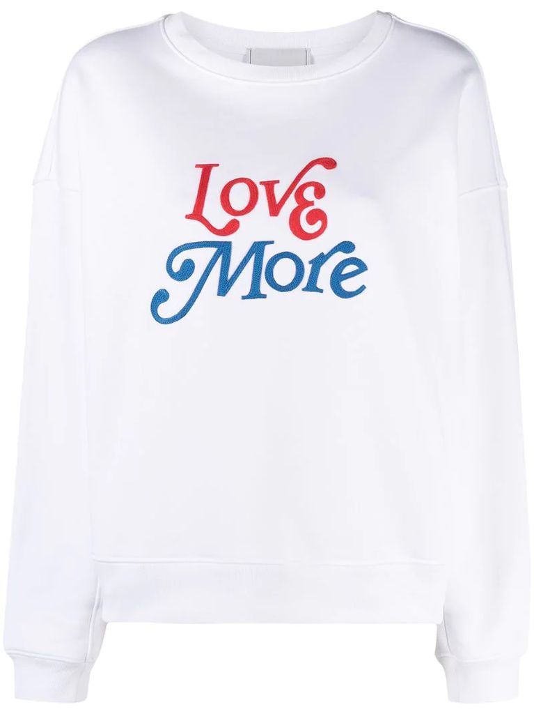 slogan-print cotton sweatshirt