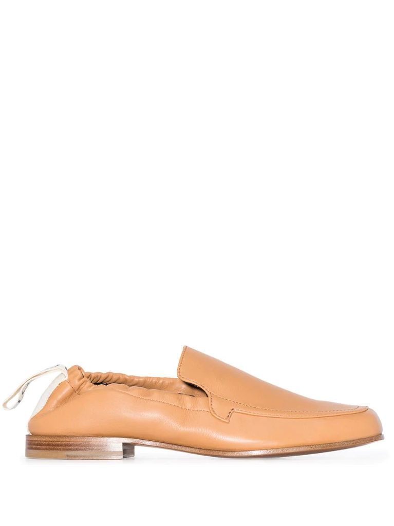 calf leather slip-on loafers