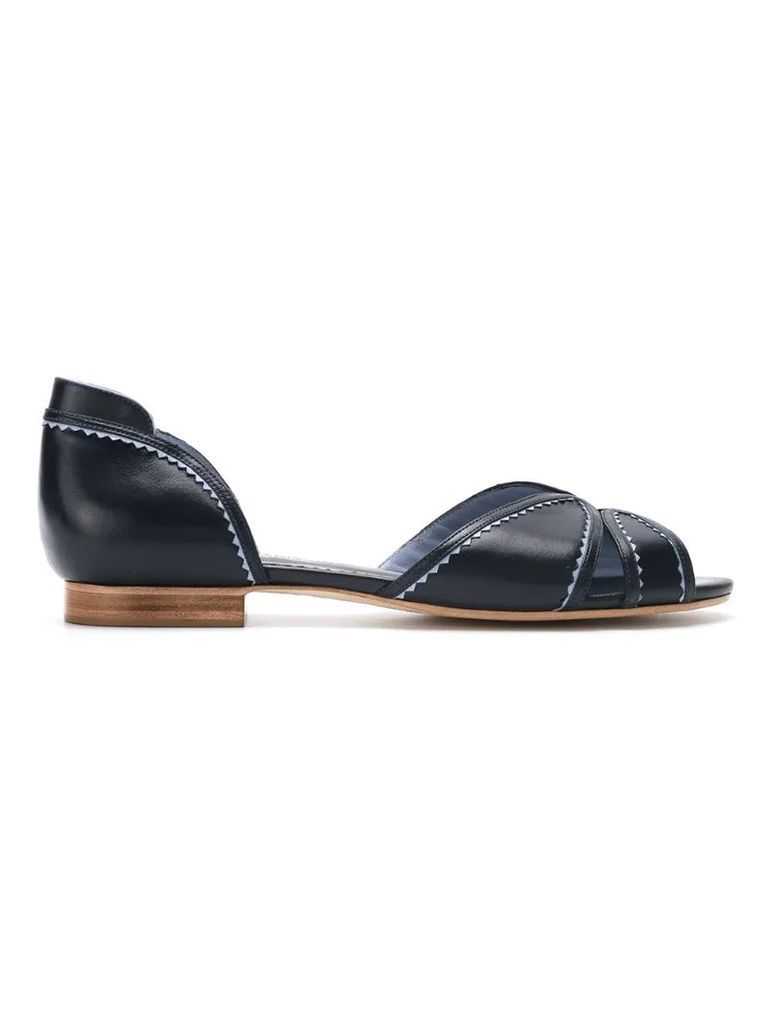 Iberica leather flat sandals