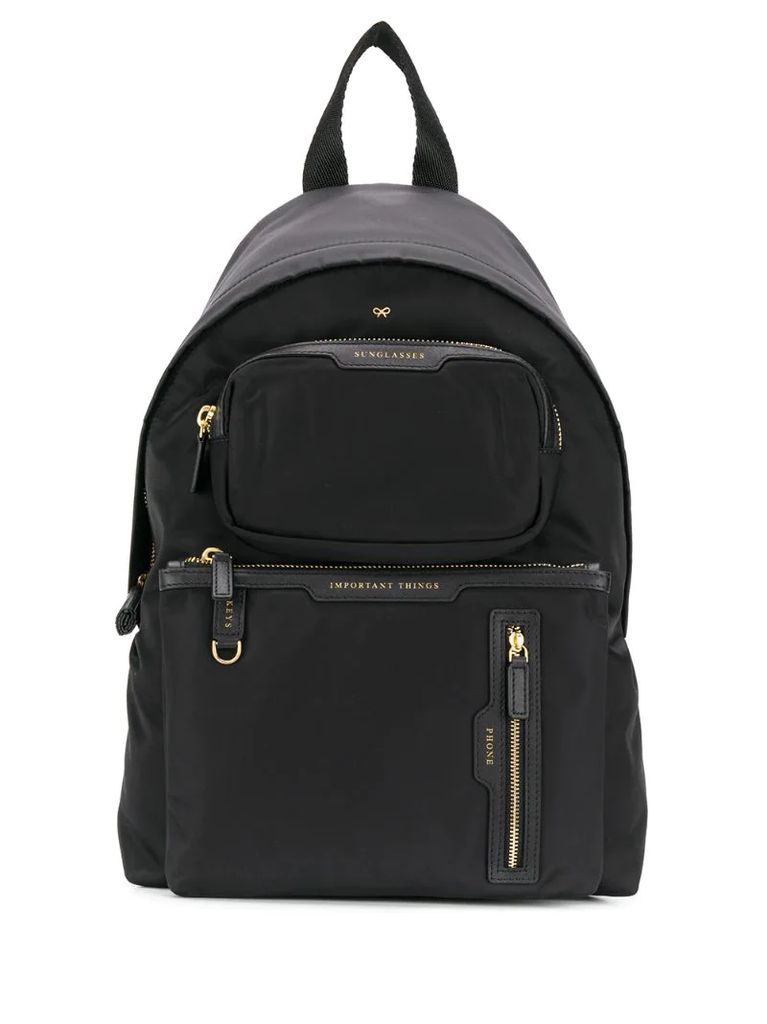 multi pocket backpack