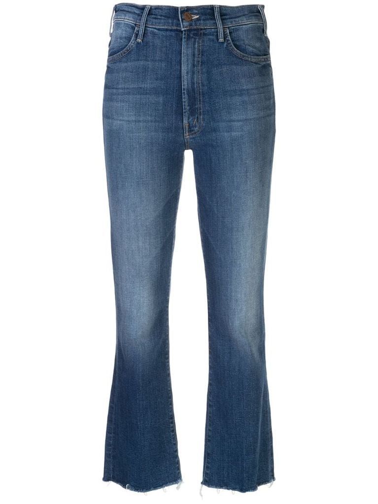 mid rise flared jeans
