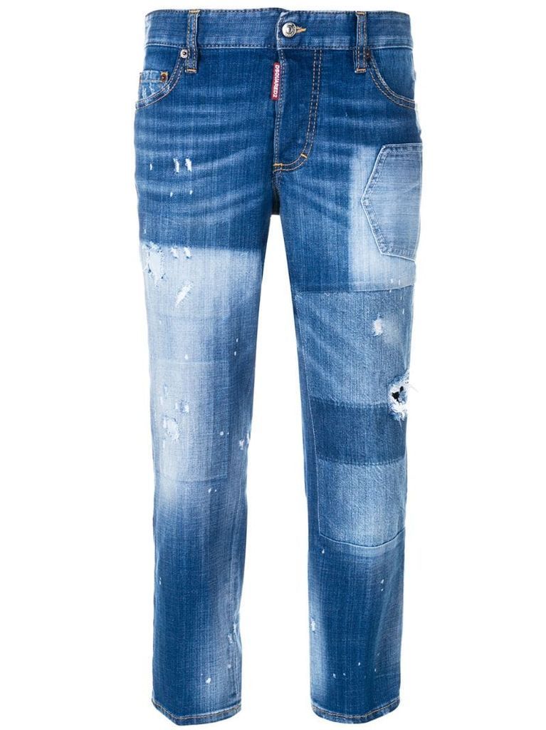 distressed boyfriend jeans