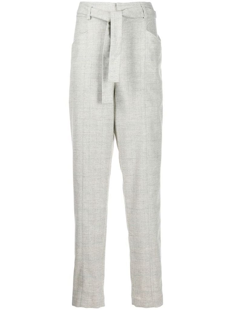 tapered belted trousers