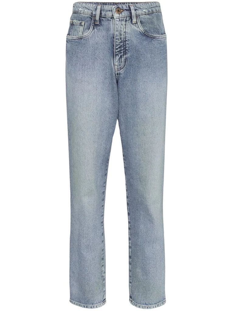 high-waisted boyfriend jeans