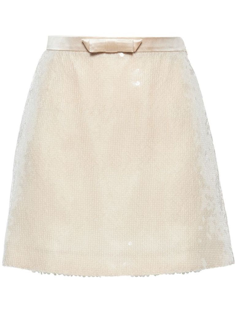 sequinned mini skirt