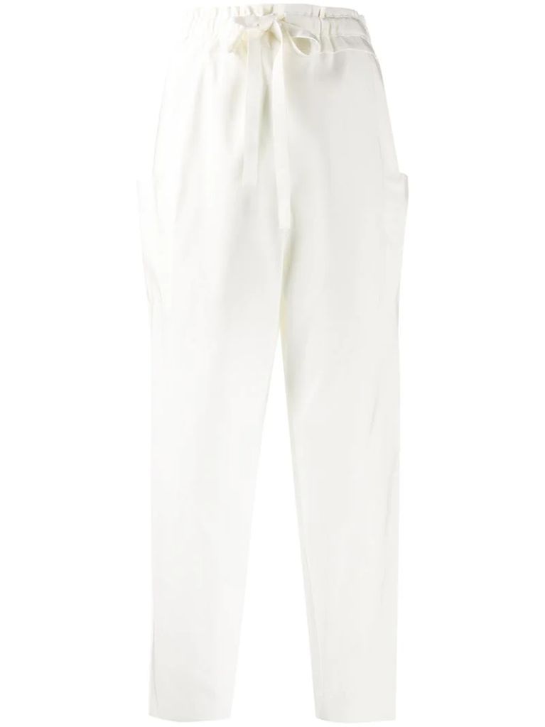 side-pocket tapered trousers