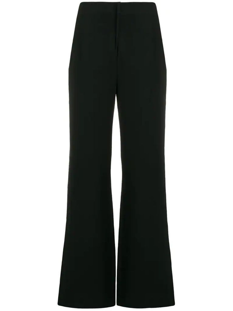 wide-leg tailored trousers