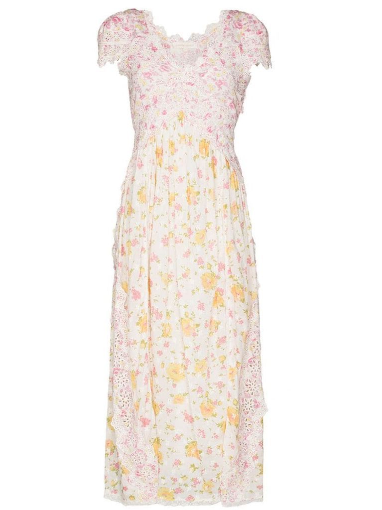 Archer floral-print midi dress
