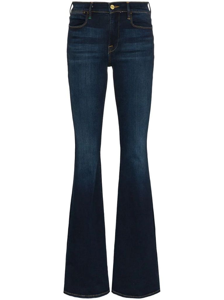 Le High mid-rise flared jeans