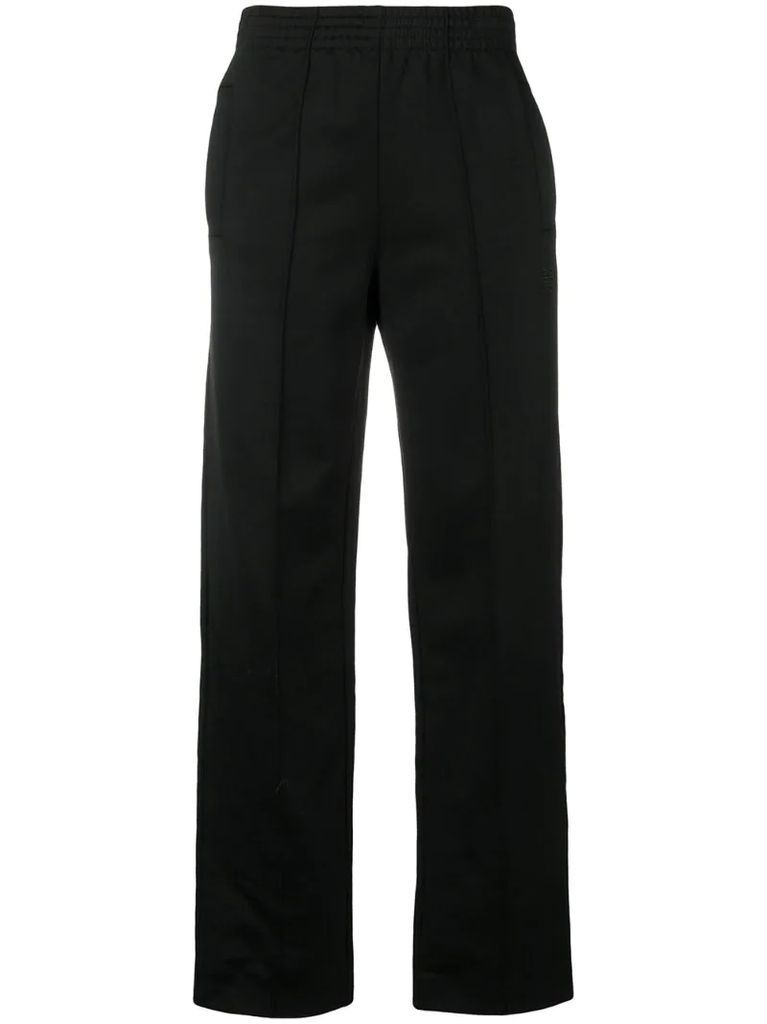 straight jersey trousers