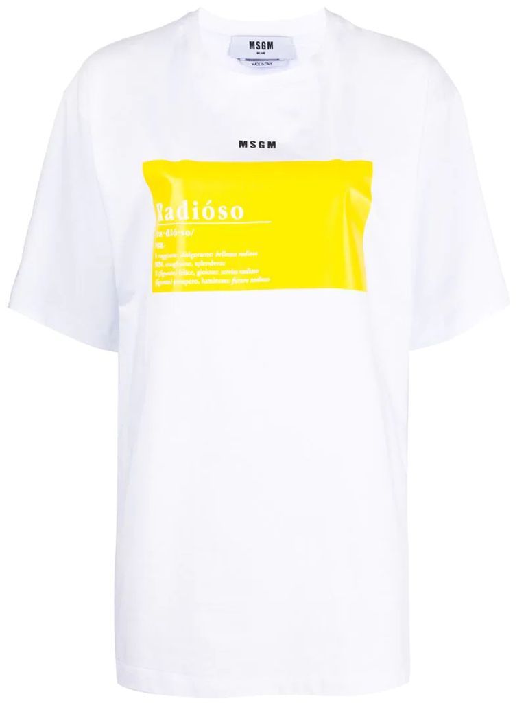Radioso-print boxy T-shirt