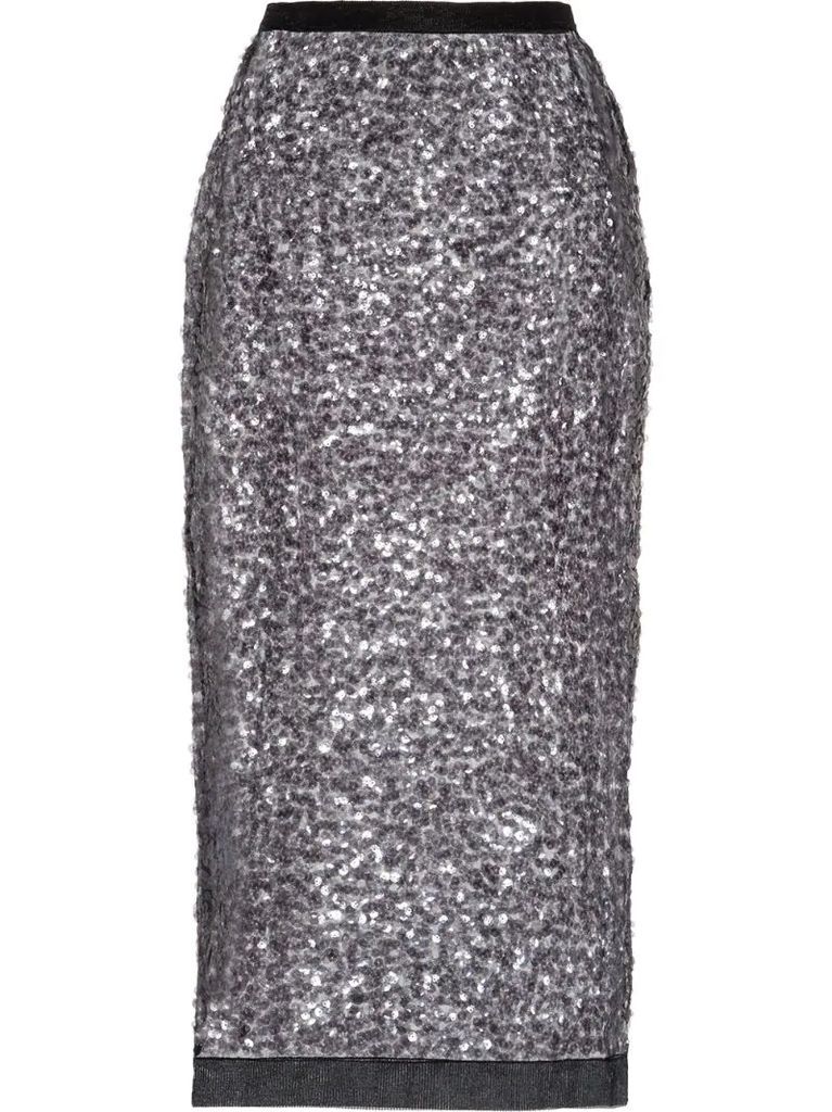 sequined pencil skirt