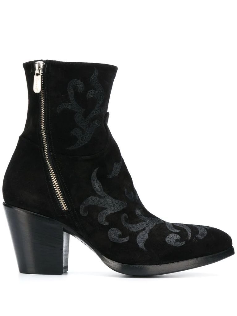 70mm zipped ankle boots