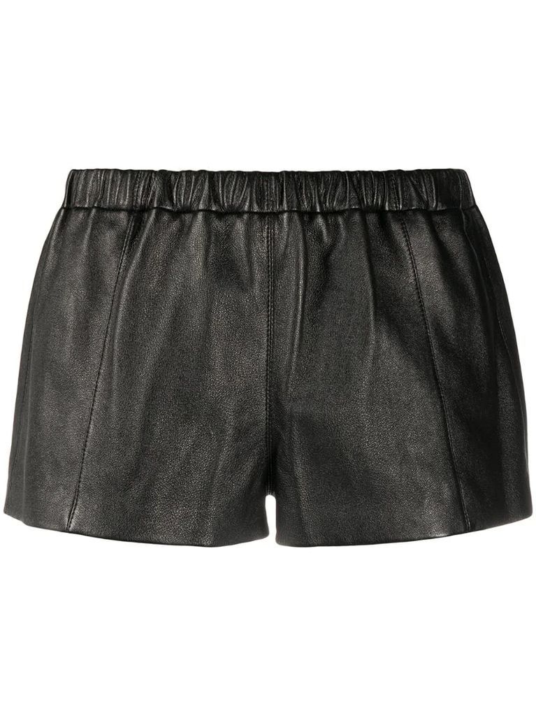 leather short shorts