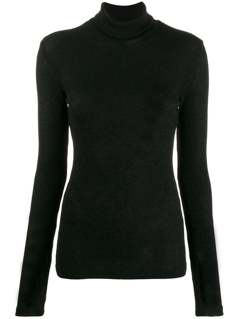 ribbed lurex jumper