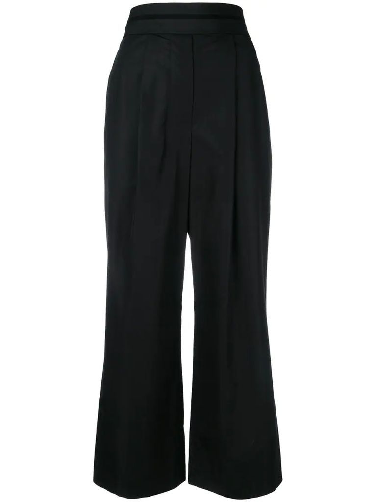 deconstructed cropped trousers