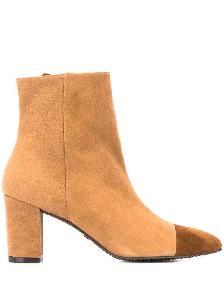 two-tone ankle boots